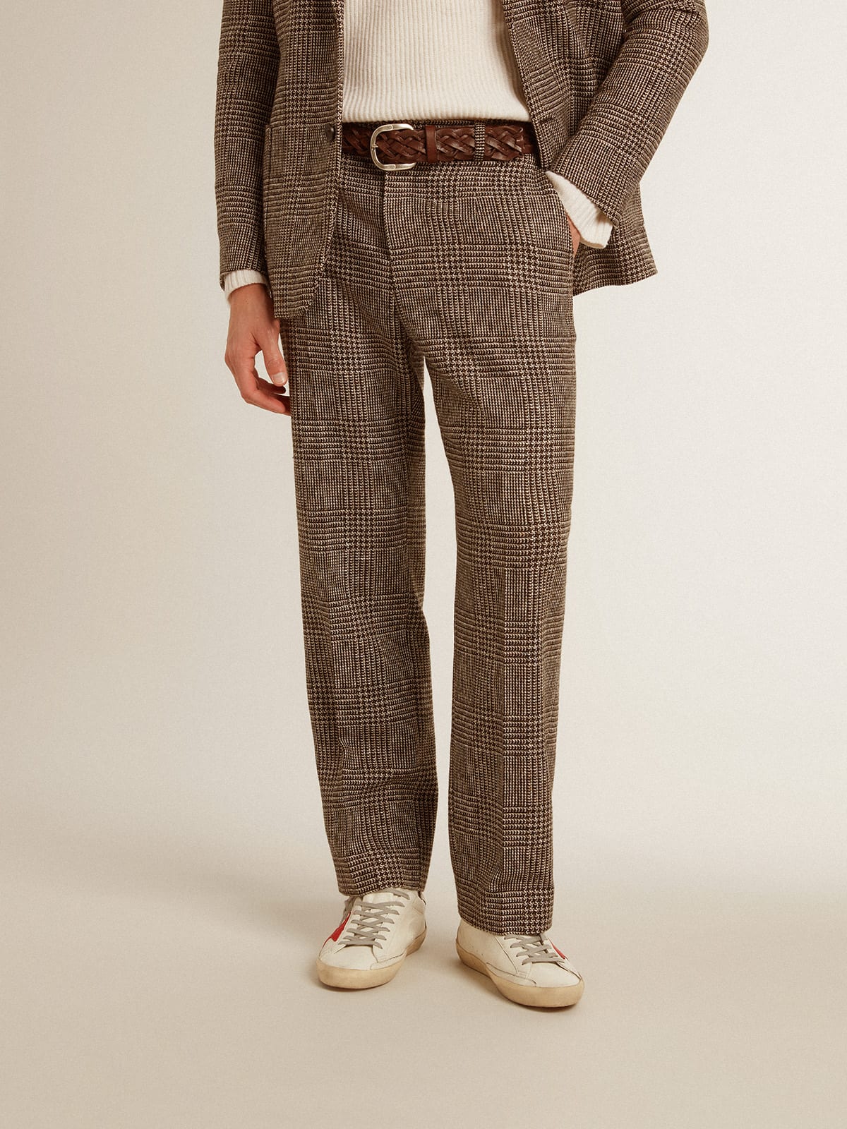 Men's soft houndstooth pants
