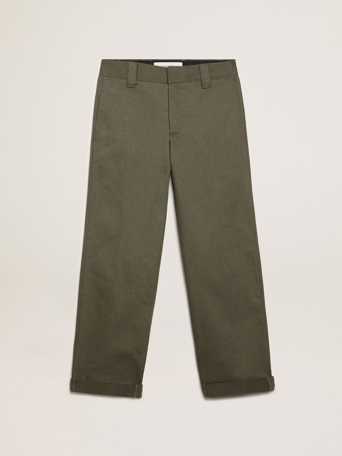 Military-green Golden Collection chinos| Golden Goose