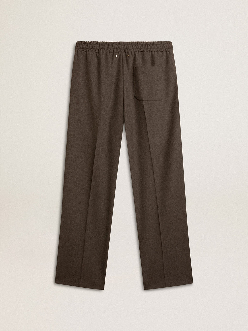 Men's soft pants in anthracite gray wool