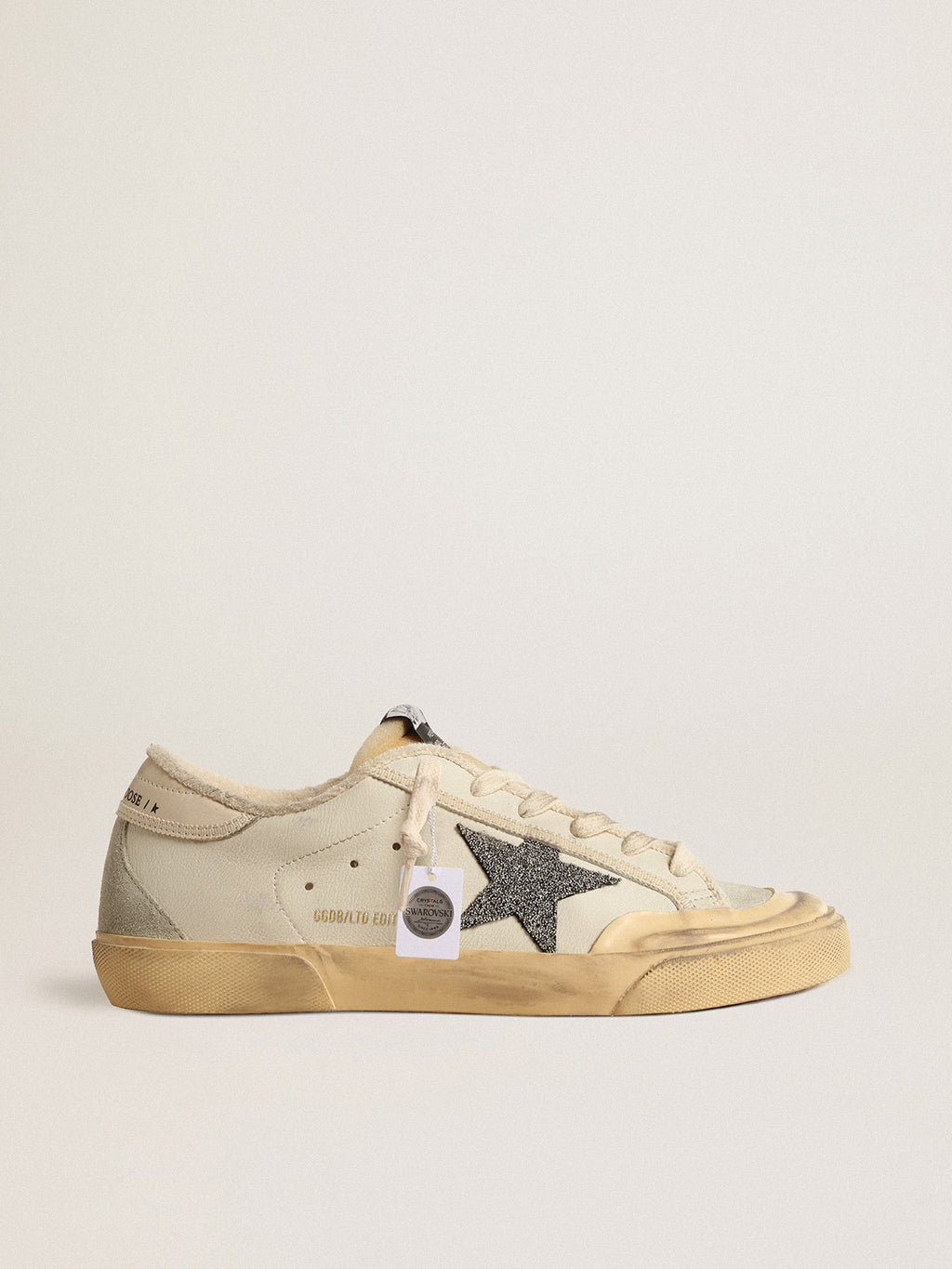 Super-Star LTD with black Swarovski crystal star| Golden Goose
