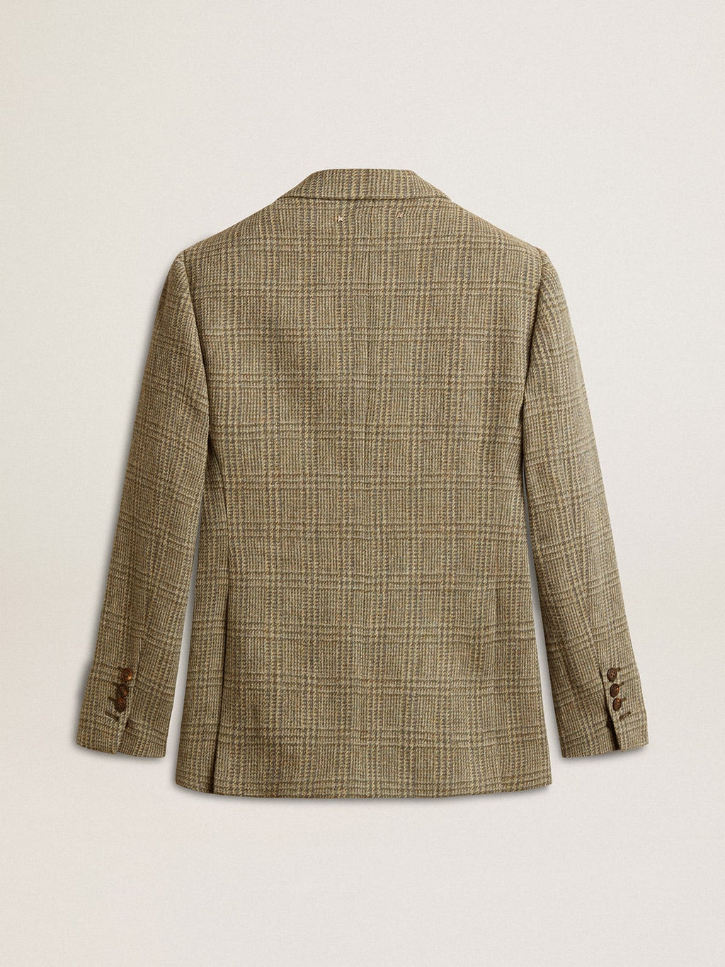 Women's double-breasted blazer in Shetland wool